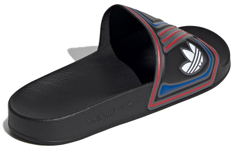 (WMNS) adidas originals Adilette Slides 'Black Red Blue' EE6177
