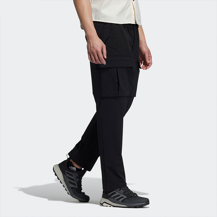 Men's adidas Utl Cargo Pants Solid Color Outdoor Multiple Pockets Sports Pants/Trousers/Joggers Black H13794
