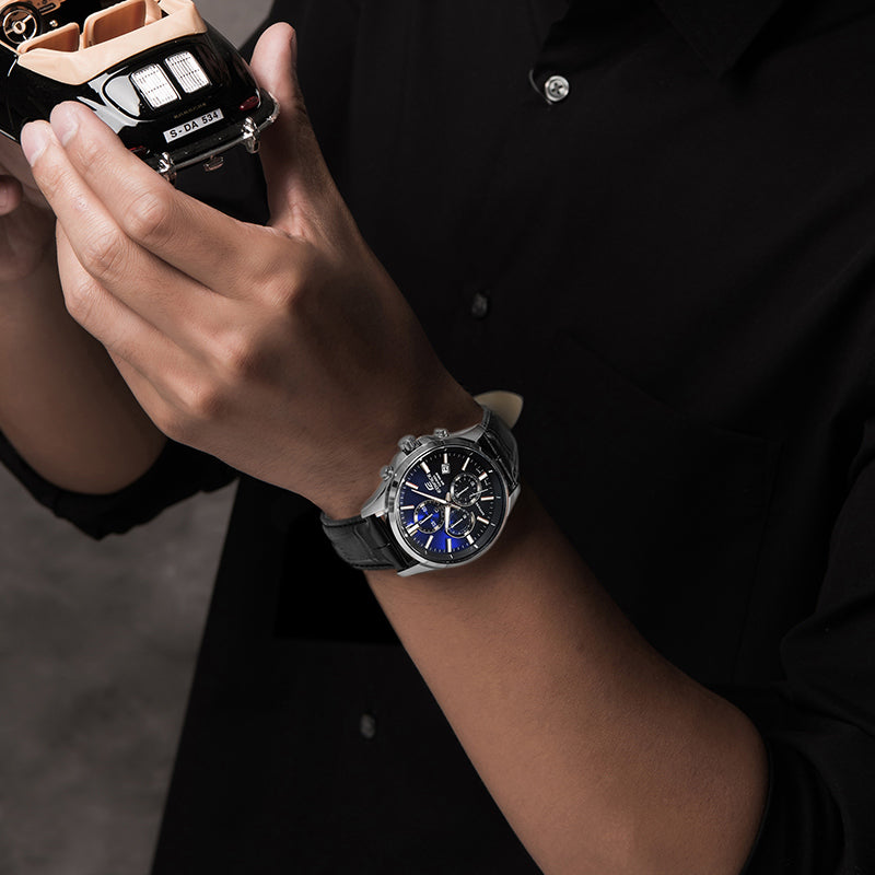 CASIO Quartz Waterproof Sapphire Crystal EDIFICE Blue Mens Royal Blue Analog EFB-530L-2AVUPR