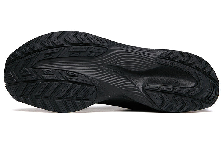 ANTA Running Series Sneakers Leather 'Black Orange Silver' 112045529-3