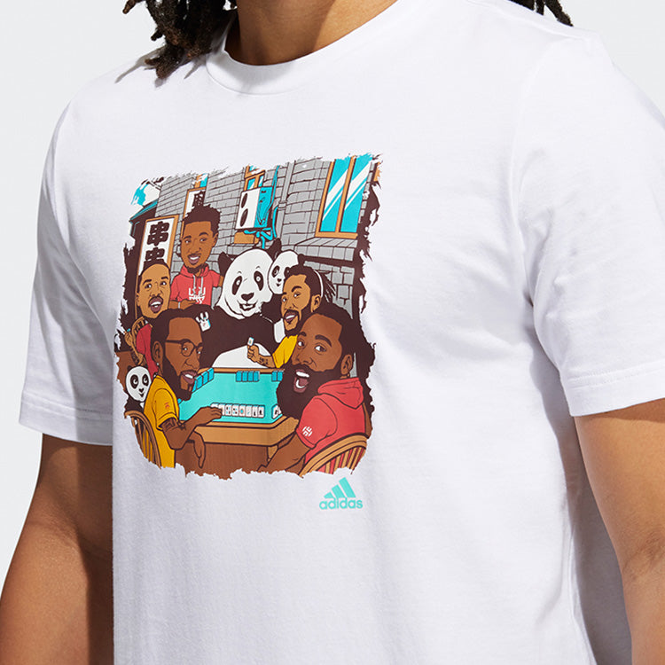 adidas Cartoon Printing Short Sleeve White GL4423