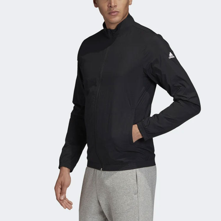 adidas Woven Sports Stand-up Collar Jacket Men's Black FL3902