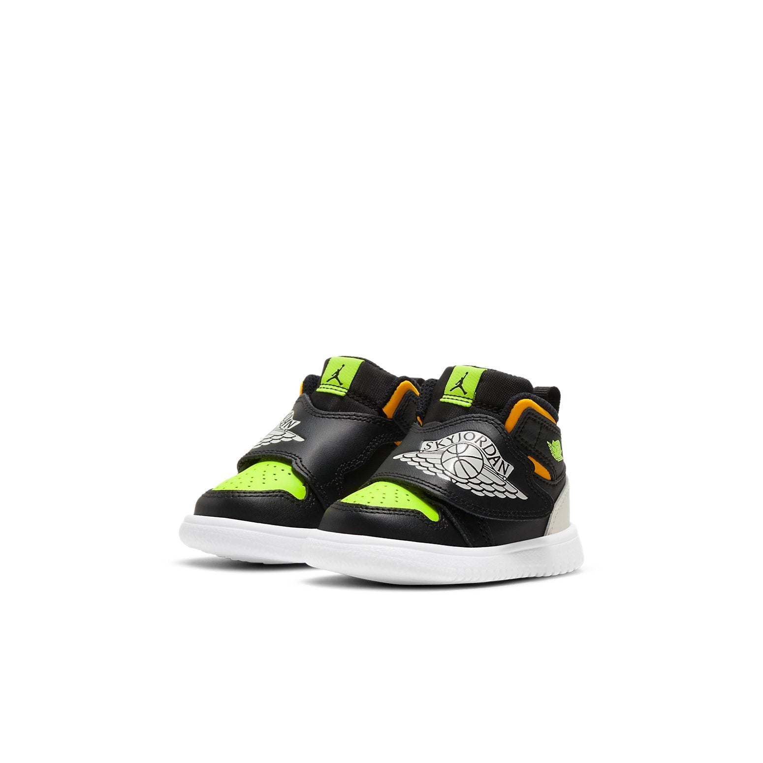 (TD) Air Jordan 1 Sky 'Black Green Orange' BQ7196-071