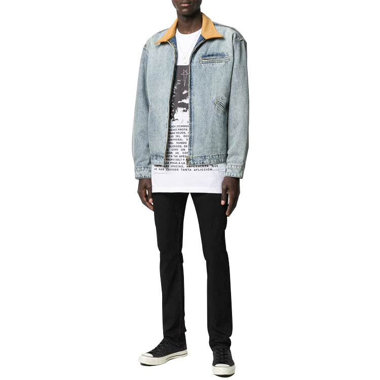 Men's Fear of God Retro Denim Jacket Washed Blue FOG-SS20-256