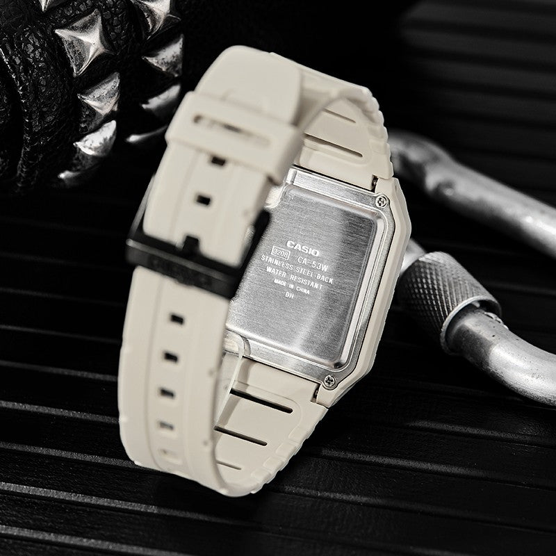 CASIO Unisex YOUTH Calculator Multi-function Waterproof Unisex Mens White Digital CA-53WF-8B