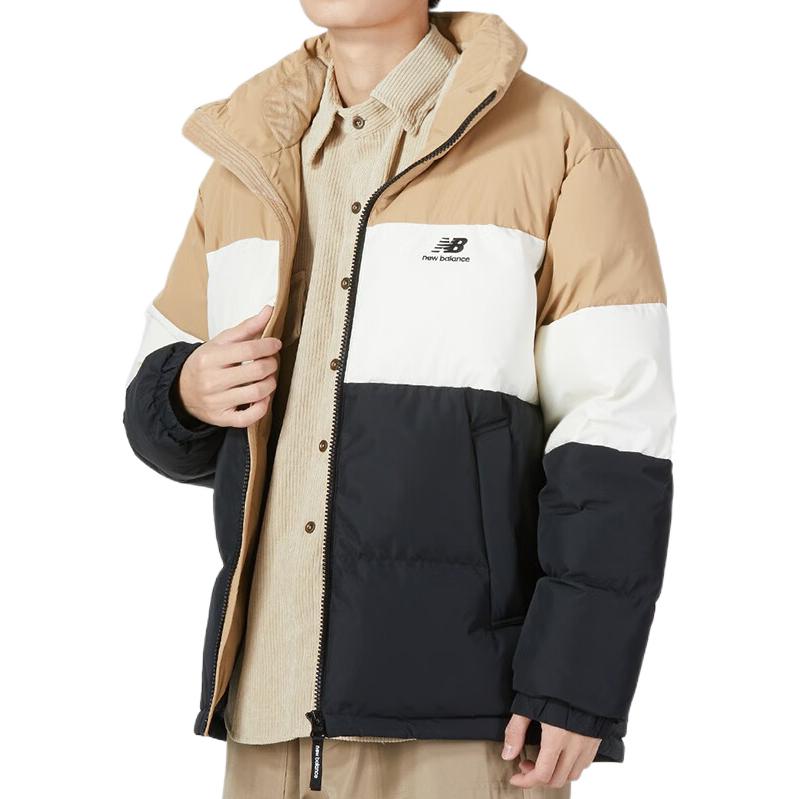 New Balance Warm Down Jacket Asia Sizing 'Black White Tan' 5PC44283-BEI