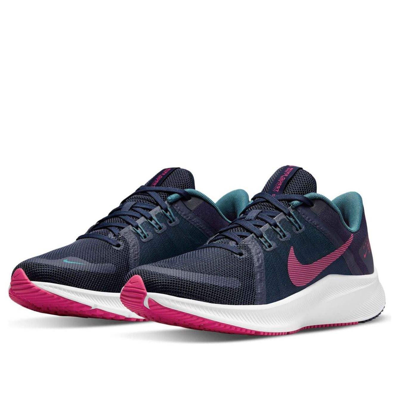 (WMNS) Nike Quest 4 'Blackened Blue Rush Pink' DA1106-401
