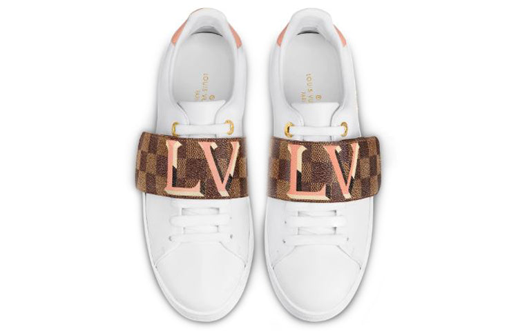 (WMNS) LOUIS VUITTON LV Frontrow Damier Sports Shoes White 1A5N53