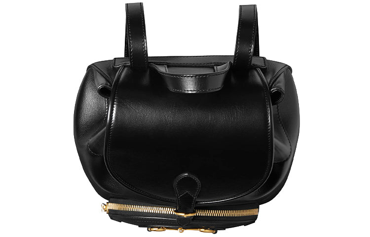 Gucci Horsebit 1955 Retro Gold buckle Leather Large Capacity schoolbag Backpack Unisex / Black Classic 620849-0YK0G-1000