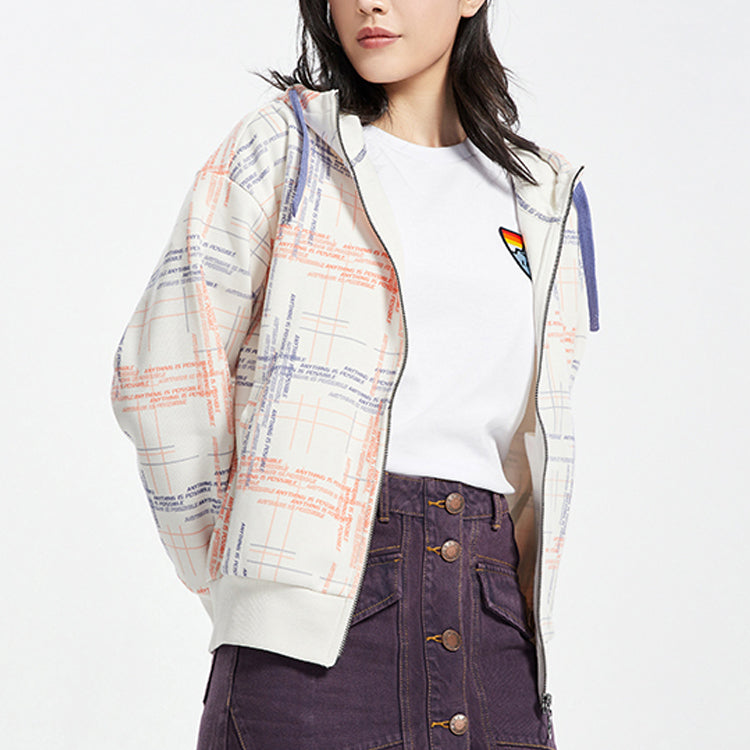 Li-Ning Alphabet Printing Frost Jacket 'White' AWDQ028-4