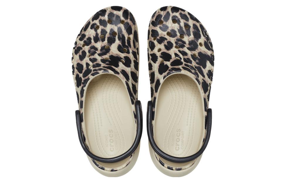 (WMNS) Crocs Baya Platform Animal Print Clogs 'Leopard' 208712