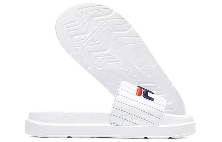 (WMNS) FILA Thick Sole Beach White Slippers F12W024610FWT