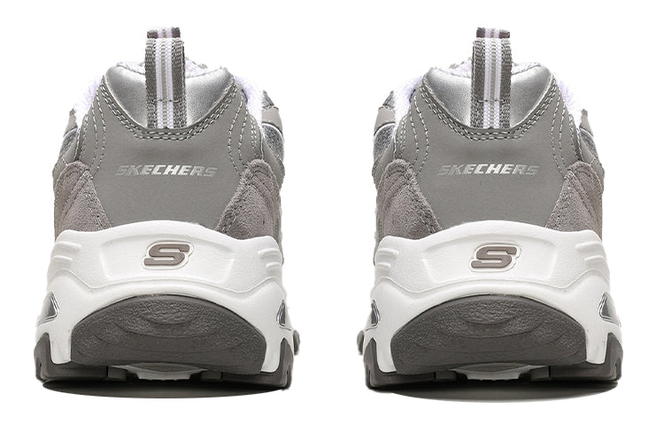 (WMNS) Skechers D'Lites Low-Top Running Shoes Grey 11936-GYW