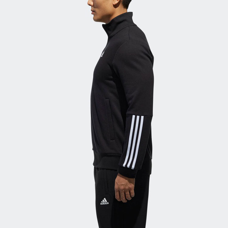 adidas Isc Tt 3s Half Logo Printing Side Stripe Sports Jacket Black DM7297