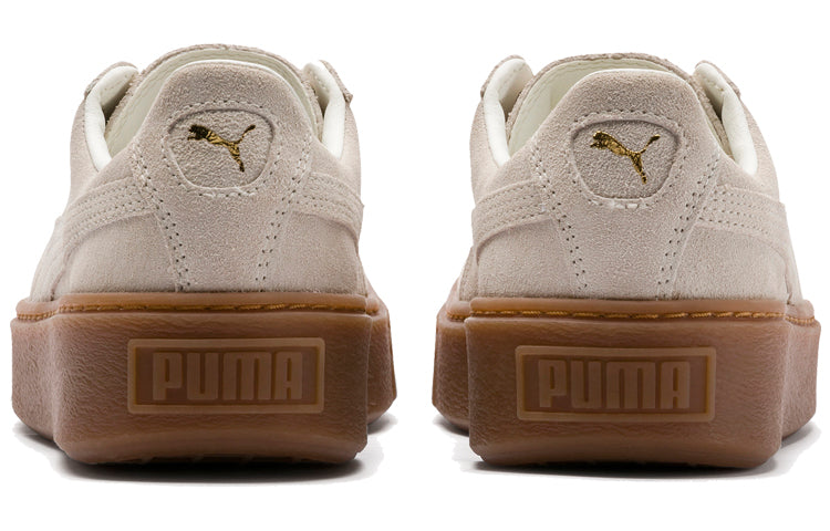 (WMNS) PUMA Suede Platform Gray White 364718-07