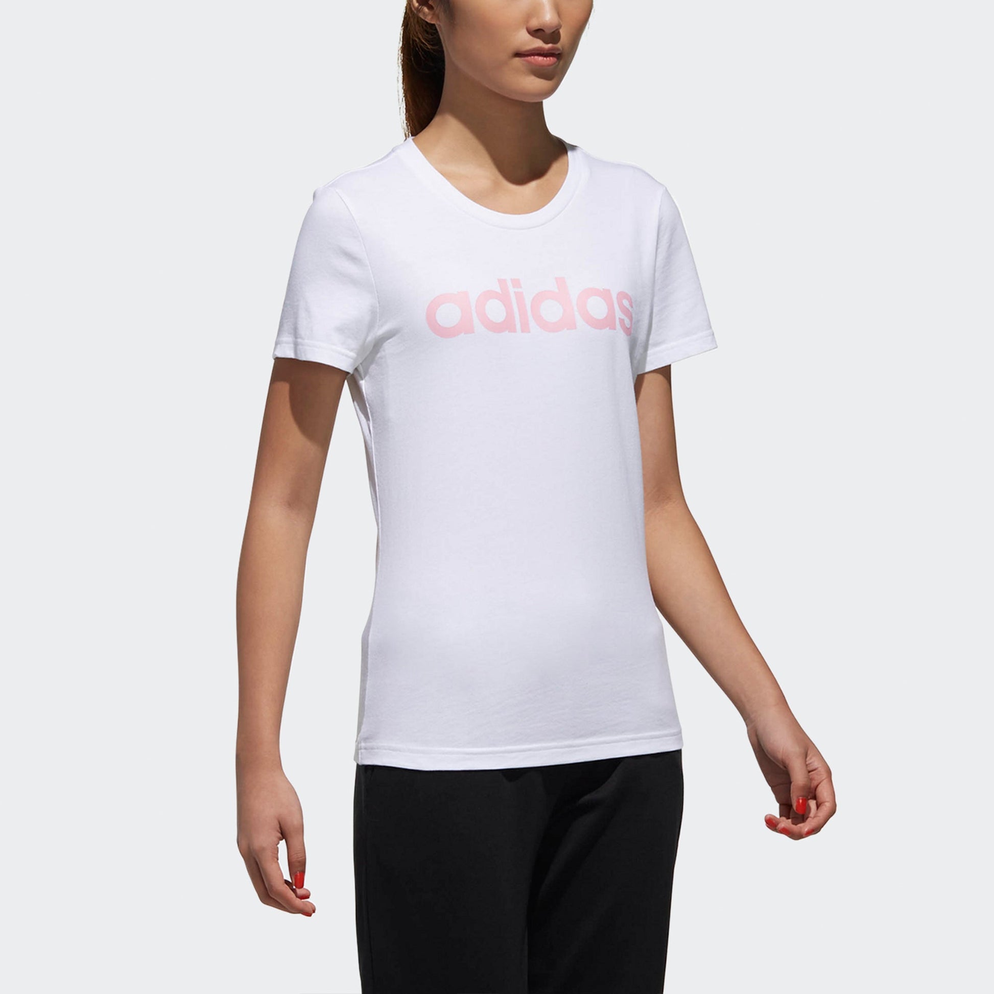 (WMNS) adidas neo Ce Tee Alphabet Printing Casual Sports Round Neck Short Sleeve White DW7943