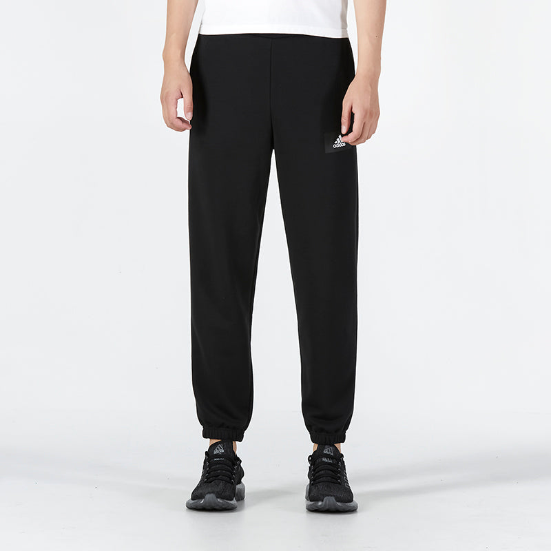 Men's adidas Knit Pants Label Logo Casual Sports Bundle Feet Long Pants/Trousers Autumn Black HZ7023