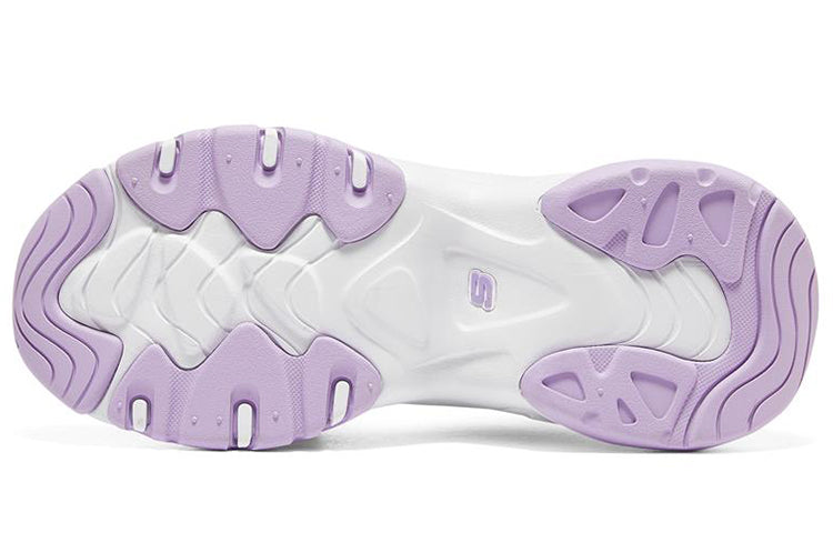 (WMNS) Skechers D'Lites 3.0 low running Shoes GS White/Purple 896008-WLV