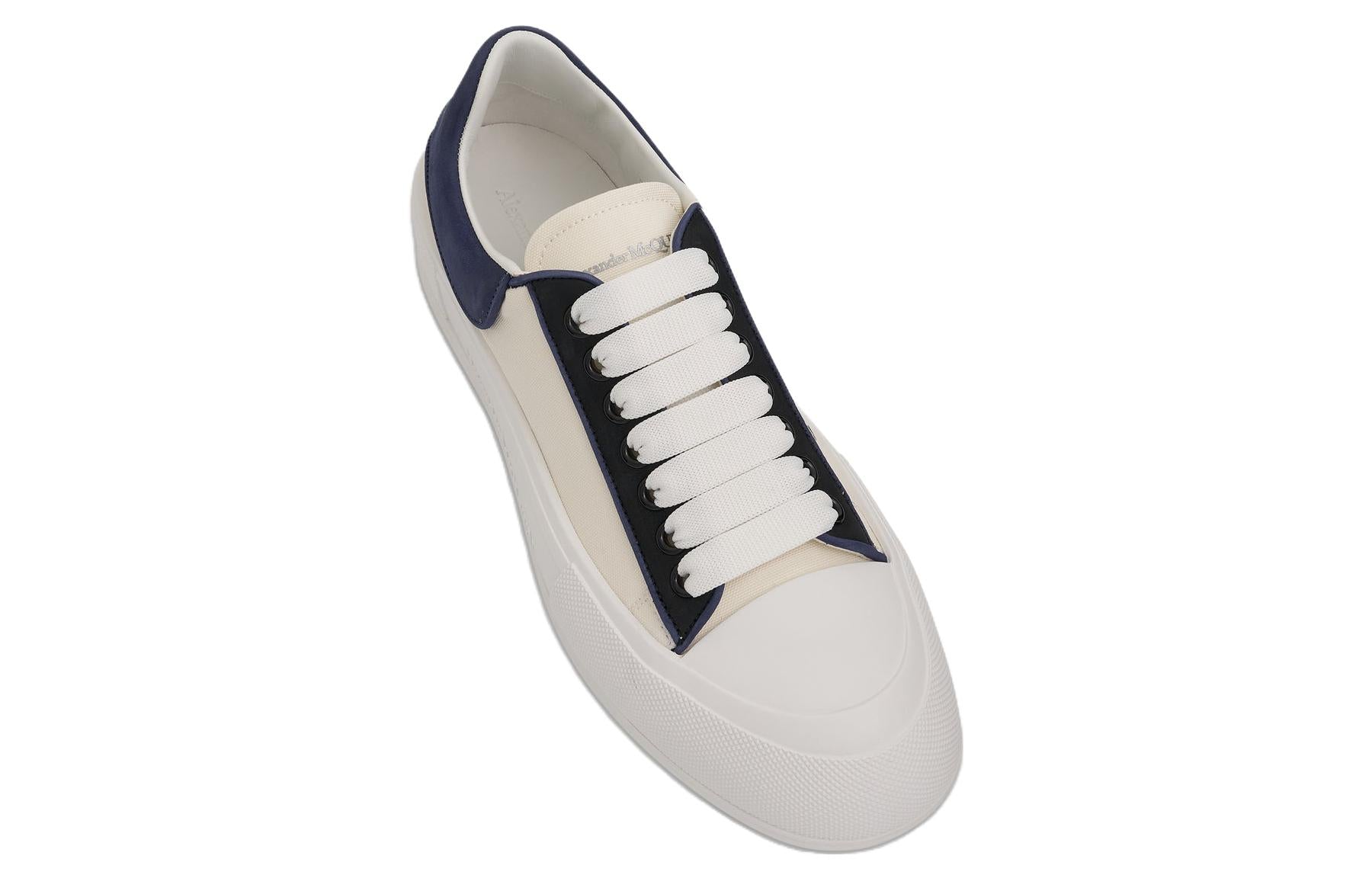 Alexander McQueen Deck Plimsoll Sneakers 'Beige Black' 735792W4TGY7797