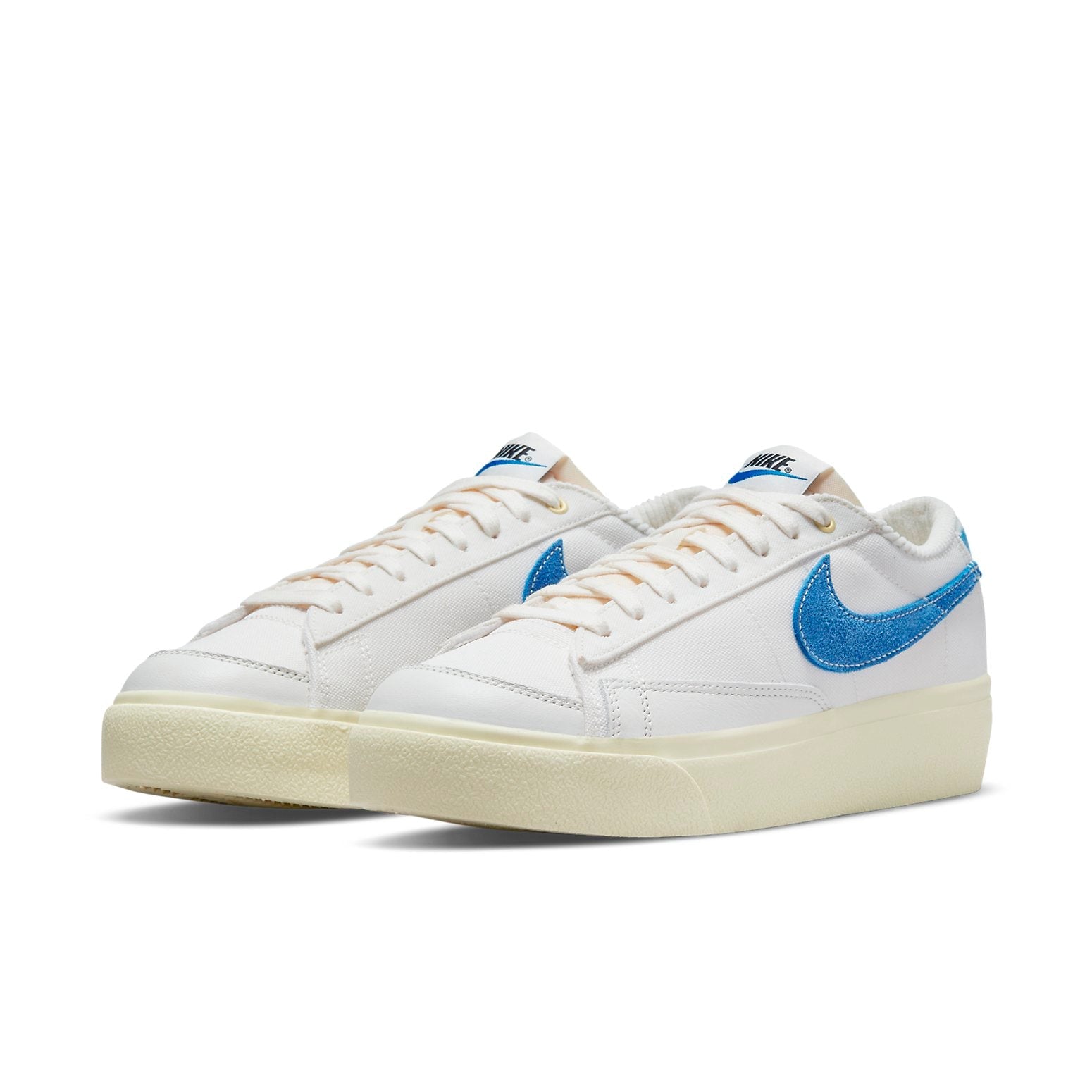 (WMNS) Nike Blazer Low Platform Sneakers White/Blue DO2371-133