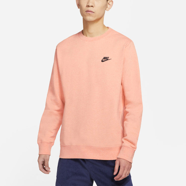 Nike Sportswear Alphabet Logo Round Neck Long Sleeves Apricot Pink DA0684-800