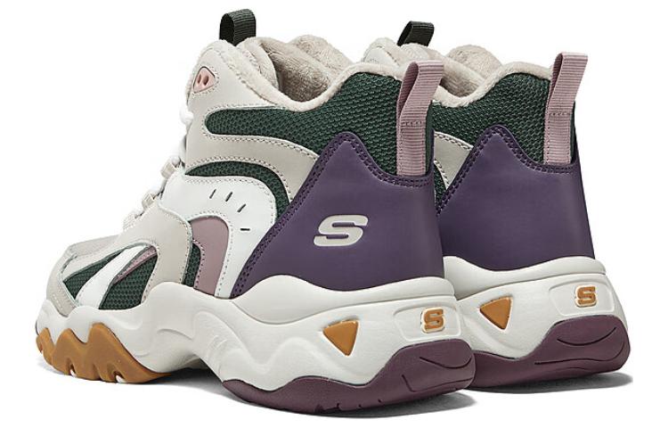 (WMNS) Skechers D'Lites Sneaker 'Beige Purple White' 168014-TPOL