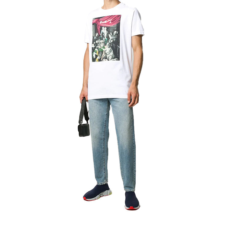 Off-White FW20 Caravaggio Printed Men White OMAA027E20JER0080110