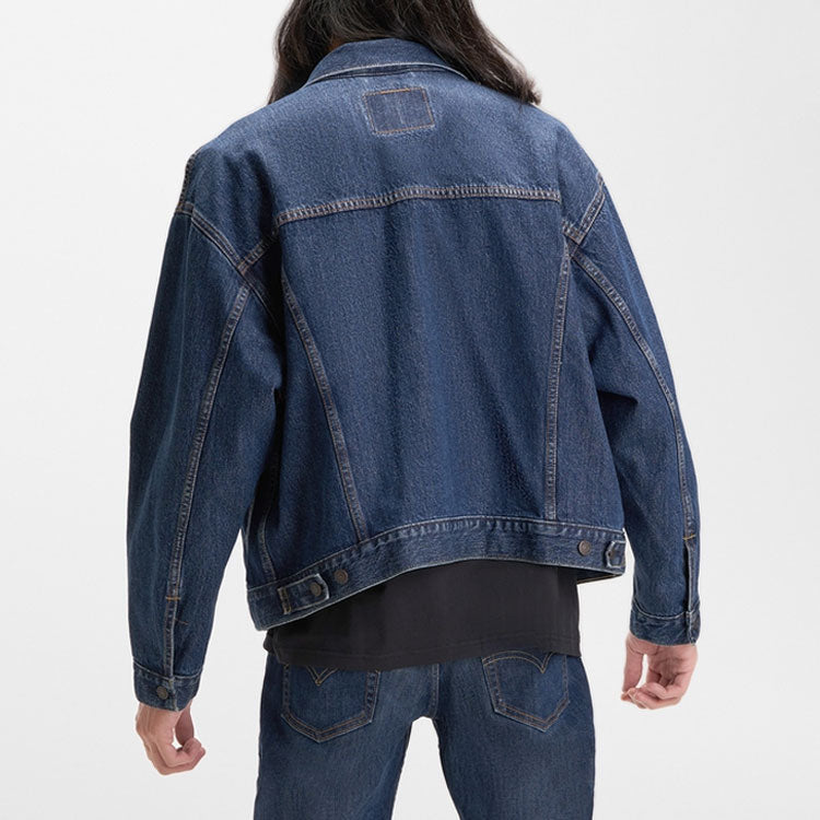 Men's Levis lapel Button Denim Jacket Blue 28789-0003