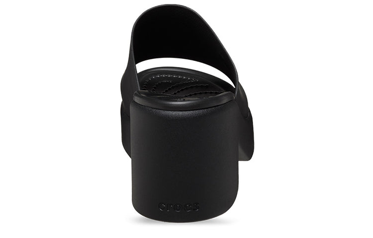 (WMNS) Crocs Brooklyn Slide Heels 'Black' 209408-060