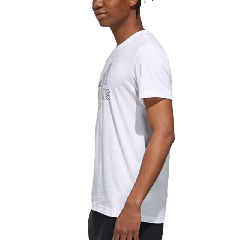 adidas Casual Sports Training Round Neck Short Sleeve White GK4655
