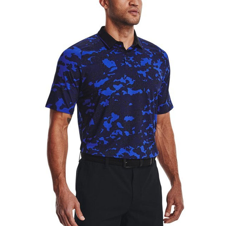 Under Armour Iso-Chill Charged Camo Polo Shirt 'Blue Black' 1373692-456