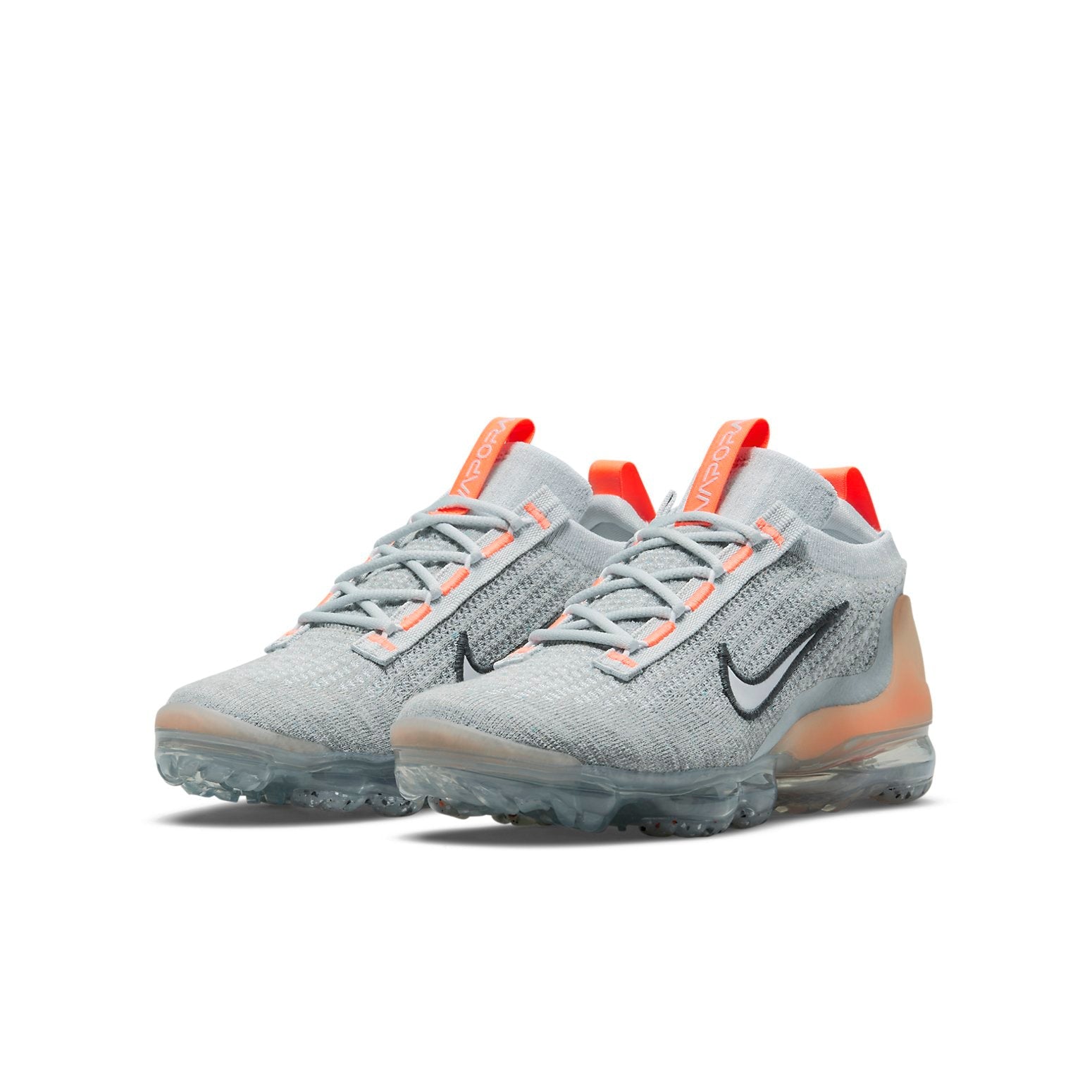 (GS) Nike Air VaporMax 2021 Flyknit 'Grey Fog Bright Mango' DB1550-002