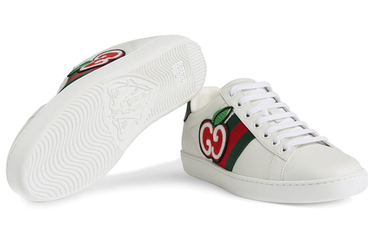 (WMNS) Gucci Ace Low 'GG Apple Patch - White' 611377-DOPE0-9064