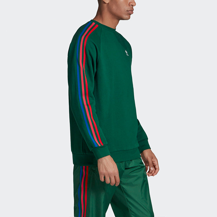 adidas originals 3D Logo Round Neck Casual Sports Green GF0224