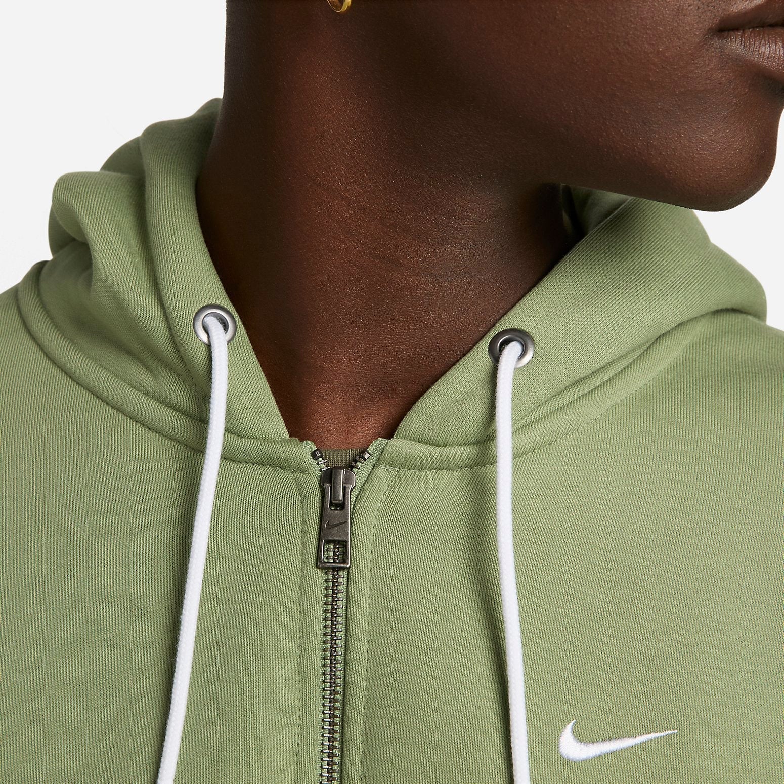 Nike Solo Swoosh Fleece Full Zip Jackets 'Oil Green' DR0403-386
