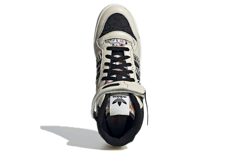 adidas originals Unisex Forum Mid Sneakers Creamy 'White Black' GX3957