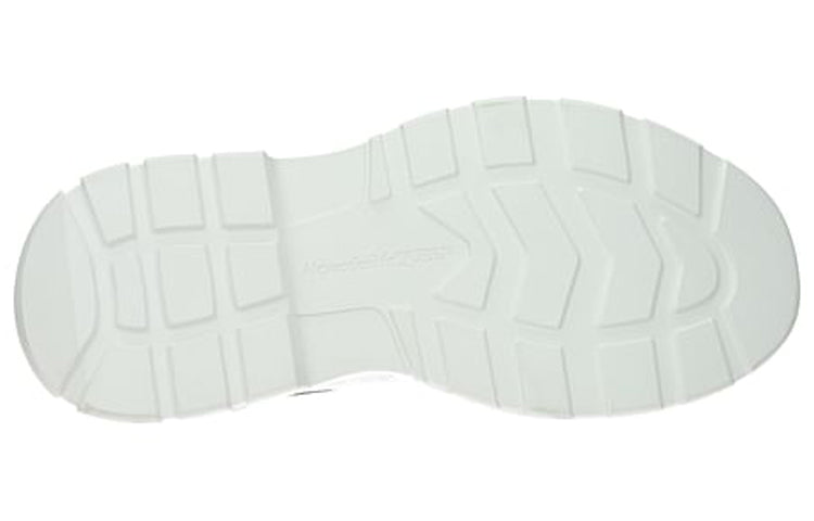 Alexander McQueen Tread Suede-panelled Leather Trainers 'White' 627222WHRH59071
