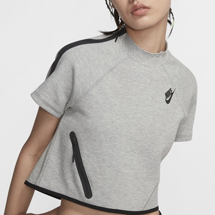 (WMNS) Nike Sportswear Tech Fleece Round-neck Grey Gray CD4208-063
