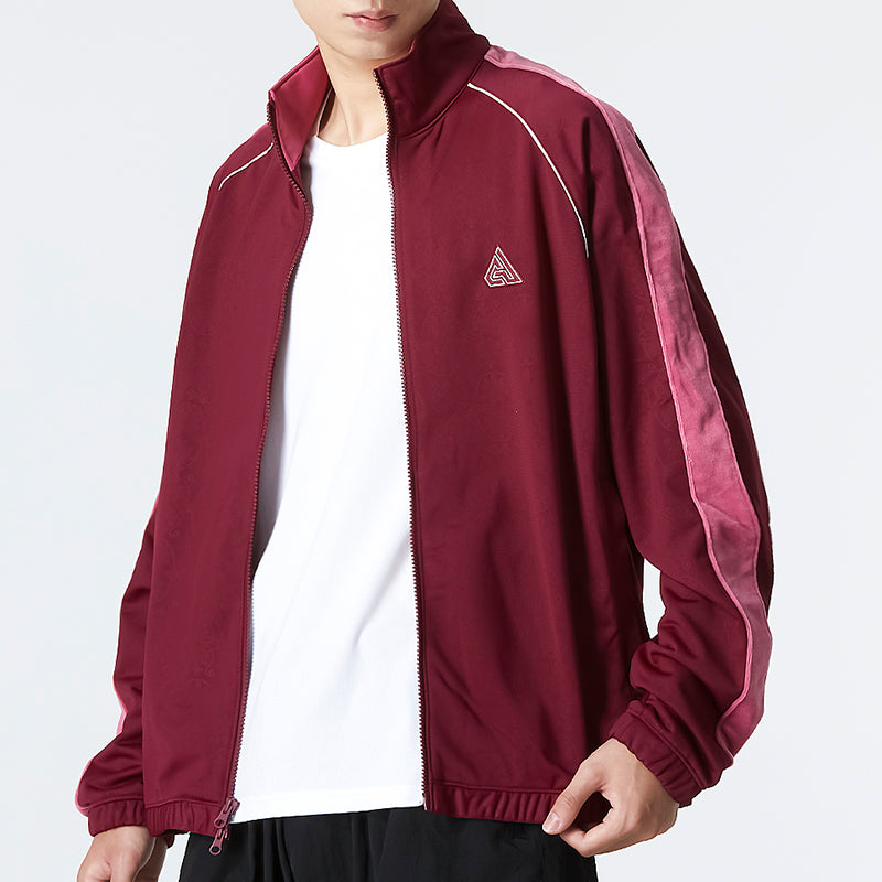 Men's Nike Ga Nk Lwt Jkt Athleisure Casual Sports Stand Collar Colorblock Jacket Wine Red DQ5661-638