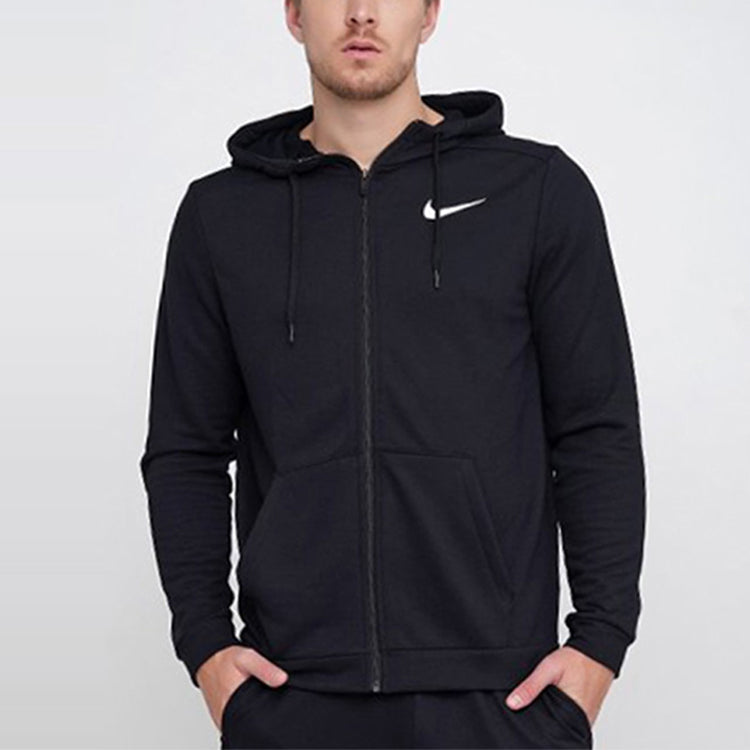 Nike Dri-FIT logo Quick Dry Casual Sports Hooded Jacket Black CJ4317-010