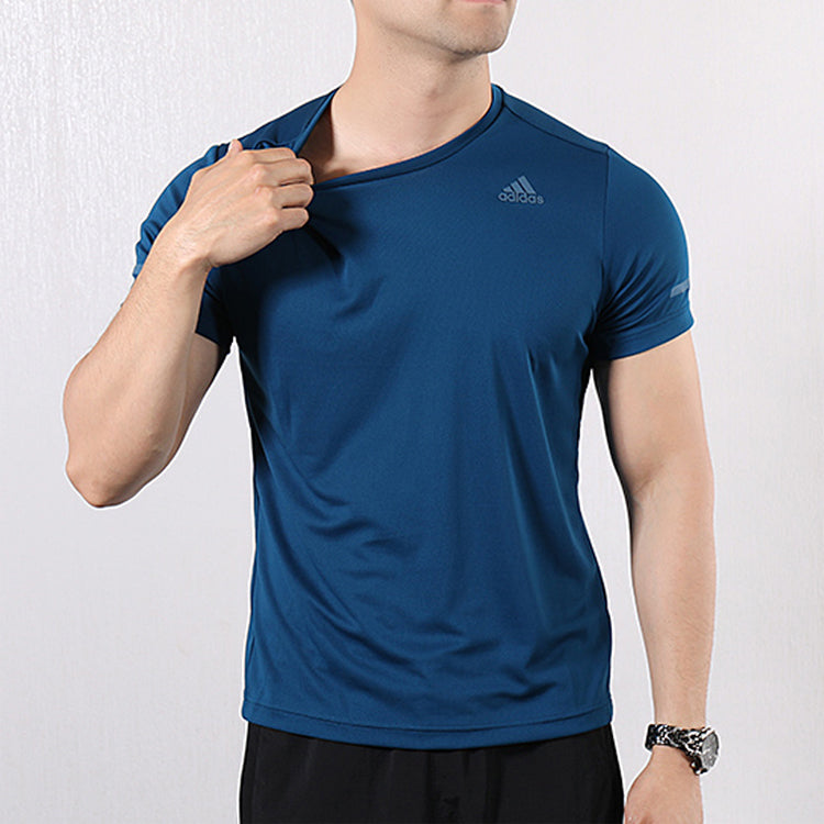 adidas Series Training Sports Round Neck Short Sleeve Blue EI6396