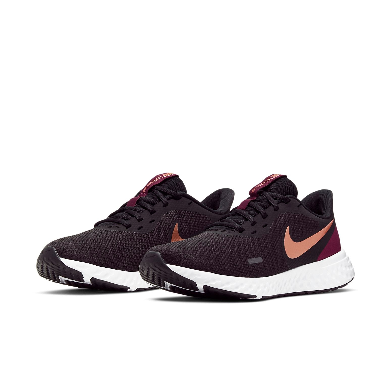 (WMNS) Nike Revolution 5 Black/Purple/Gold BQ3207-003