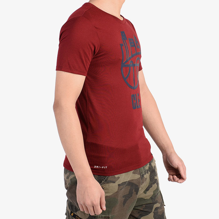 Nike As Cle Men's Nk Dry Tee Exp Ctyscp Casual Sport Cleveland Cacaliers Short Sleeve s Red 871030-677