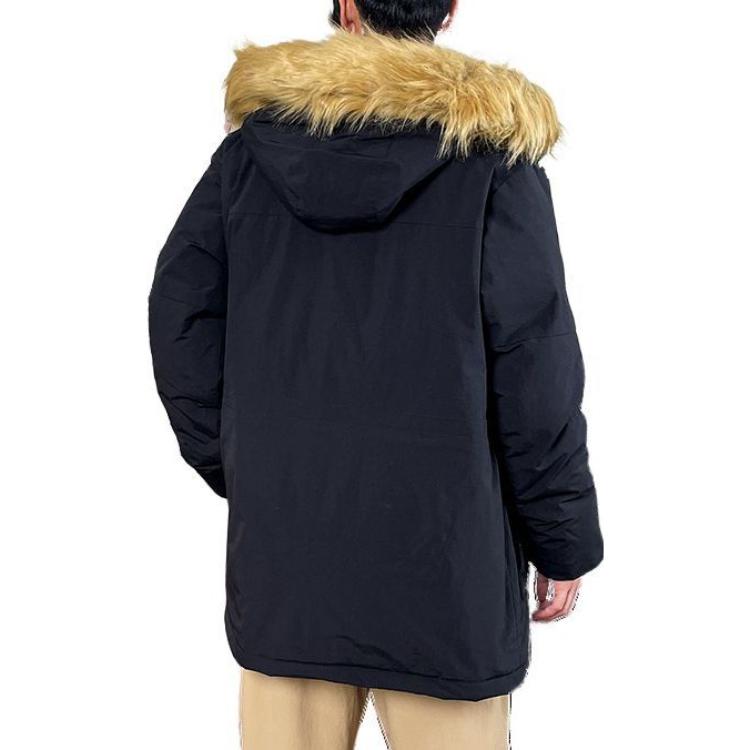 New Balance Warm Hooded Down Jacket Asia Sizing 'Black Brown' AMJ34323-BK