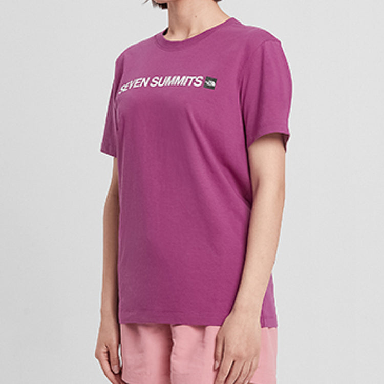 THE NORTH FACE Outdoor Cozy Breathable Short Sleeve Couple Style Purple 4NDF-ZDN
