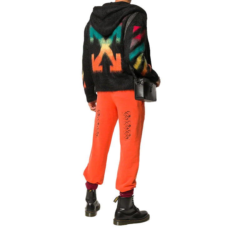 Off-White Fleece Zipper Hooded Jacket Black OMHA073E20KNI0011087