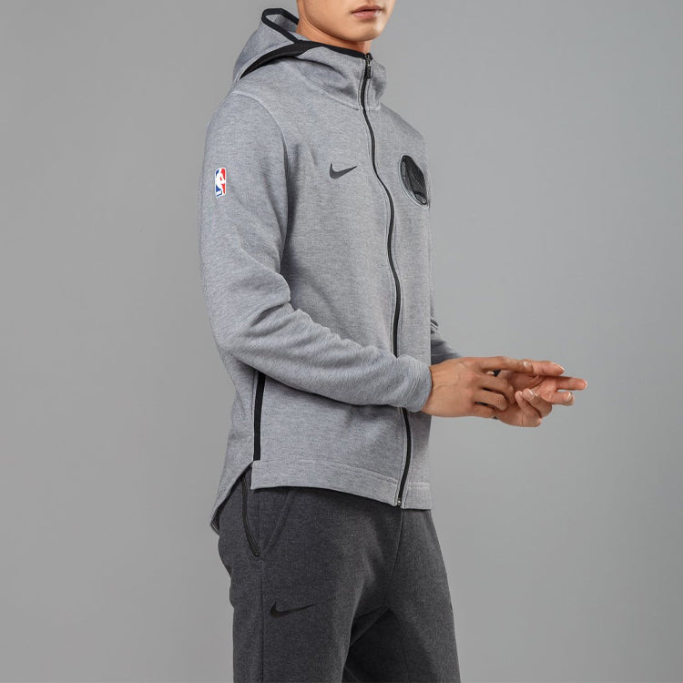 Nike Warriors Showtime Sports Logo Casual Jacket Cardigan Gray 911116-021