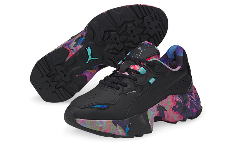 (WMNS) PUMA Orkid 'Floral - Black Elektro Aqua' 384845-01