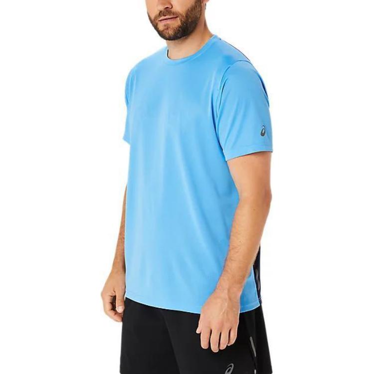 ASICS ACTIBREEZE Panel Jacquard Short Sleeved Top Asia Sizing 'Waterscape' 2031E507-407