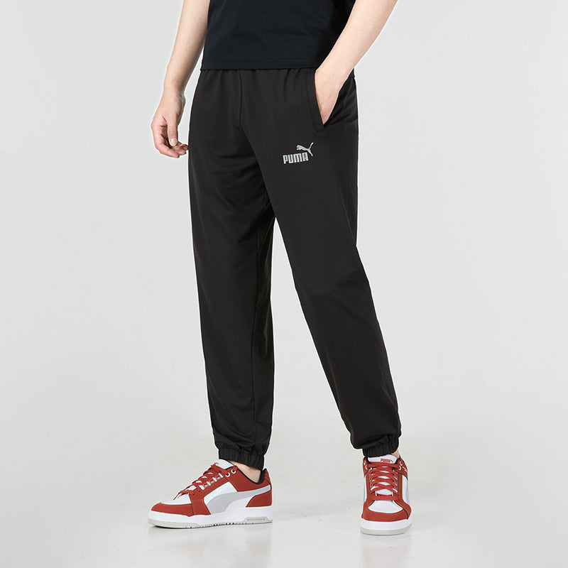 PUMA Logo Straight Fit Trackpants 'Black' 671930-01